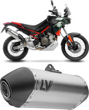 Auspuffendrohr Ohne Geräuschzulassung Lv-14 Titan Endkappe Carbon Fiber - Leovince Kompatibel Mit Aprilia Tuareg 660 (2022-2024)
