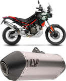 Auspuffendrohr Ohne Geräuschzulassung Lv-14 Edelstahl Endkappe Carbon Fiber - Leovince Kompatibel Mit Aprilia Tuareg 660 (2025-2026)