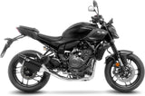 Auspuffendrohr Ohne Geräuschzulassung Lv-14 R Edelstahl Schwarz Endkappe Carbon Fiber - Leovince Kompatibel Mit Yamaha Mt-07 (2025-2026)