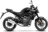 Exhaust Tip Without Sound Certification Lv-14 R Stainless Steel Carbon Fiber End Cap - Leovince Compatible With Yamaha Mt-07 (2021-2024)