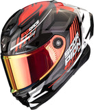 Full-Face Motorcycle Helmet Scorpion Exo Exo-Race Air Ultra Tct / Carbon Black Red Kobra Size Xl