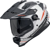 Integralhelm Für Motorrad Scorpion Exo Adf-9000 Air Ultra Tct Mattweiß Schwarz Rot Feat Grösse M