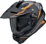 Integralhelm Für Motorrad Scorpion Exo Adf-9000 Air Ultra Tct Mattschwarz Silber Orange Feat Grösse M