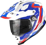 Integralhelm Für Motorrad Scorpion Exo Adf-9000 Air Ultra Tct Weiß Blau Rot Patrol Grösse Xs
