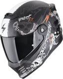 Integralhelm Für Motorrad Scorpion Exo Covert Fx Ultra Tct Mattschwarz Grau Gold Skullz Grösse Xxl