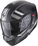Klapphelm Für Motorrad Scorpion Exo Exo-930 Evo Polycarbonate Mattschwarz Silber Ardens Grösse Xl