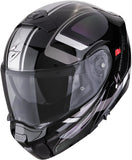 Klapphelm Für Motorrad Scorpion Exo Exo-930 Evo Polycarbonate Chamäleon-Schwarz Ardens Grösse L