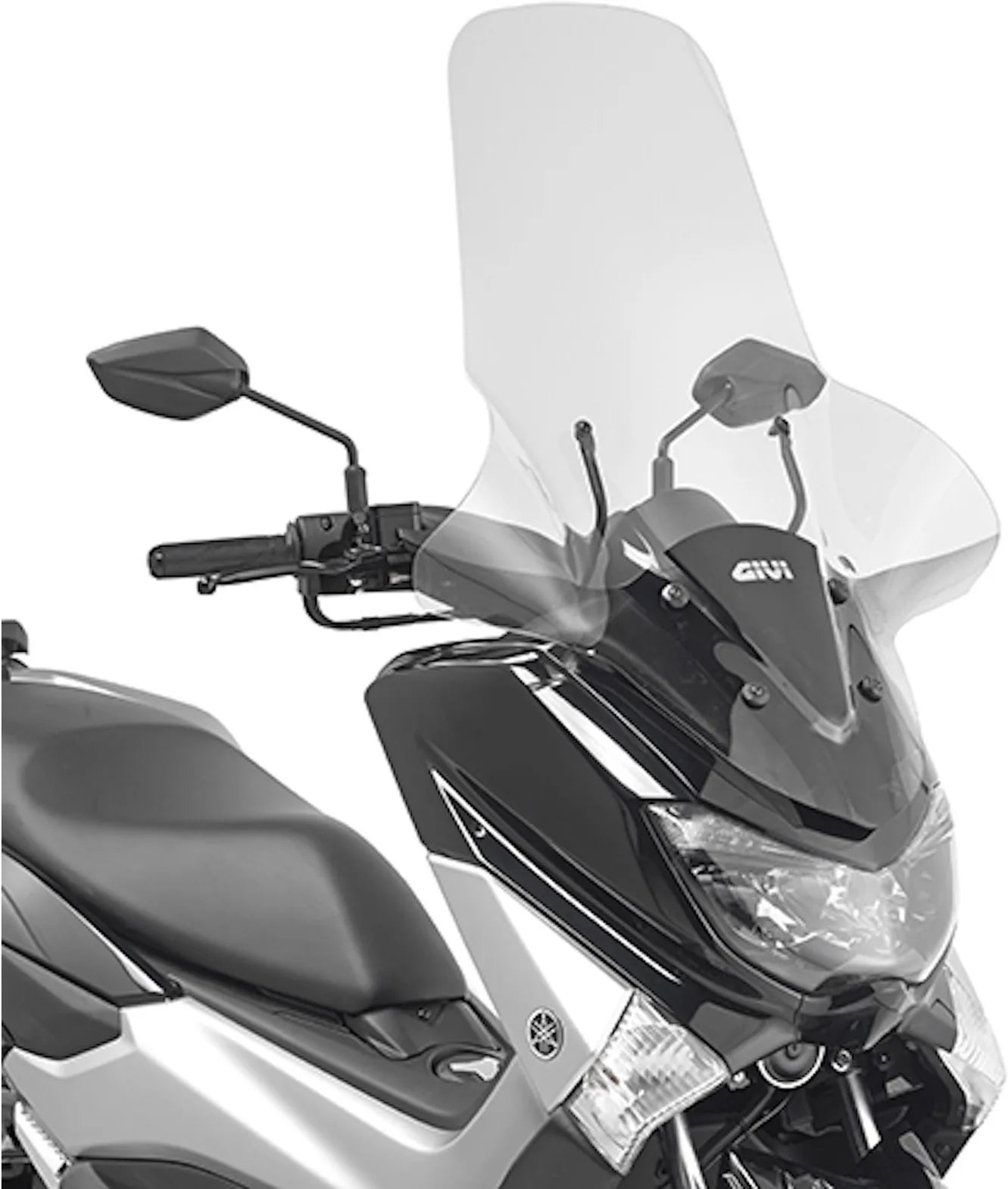 Windschild Transparent - Givi Kompatibel Mit Yamaha N-Max 125 - 155 (2015-2020)
