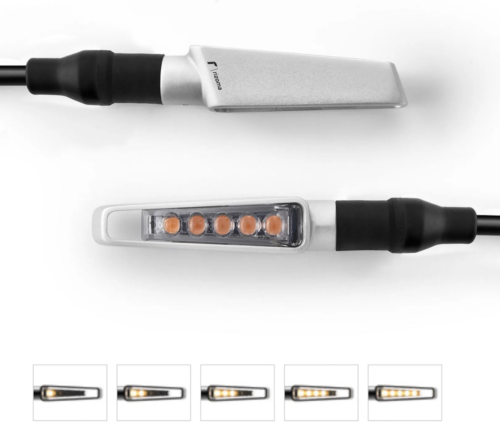 Paar Dynamischem Led Blinker Vorne Vision - Rizoma Kompatibel Mit Kawasaki Er-6 F (2009-2012)