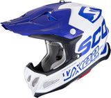 Offroad-Helm Für Motorrad Scorpion Exo Vx-22 Air Ultra Tct Weiß Blau Updown Grösse Xs
