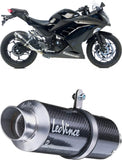 Auspuffendrohr Ohne Geräuschzulassung Gp Corsa Carbon Fiber - Leovince Kompatibel Mit Kawasaki Ninja 300 R (2013-2016)