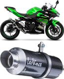 Auspuffendrohr Ohne Geräuschzulassung Gp Corsa Carbon Fiber - Leovince Kompatibel Mit Kawasaki Ninja 400 (2018-2021)