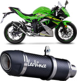Auspuffendrohr Ohne Geräuschzulassung Gp Corsa Evo Carbon Fiber - Leovince Kompatibel Mit Kawasaki Z 125 (2019-2024)