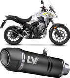 Auspuffendrohr Ohne Geräuschzulassung Gp Corsa Evo Edelstahl Schwarz - Leovince Kompatibel Mit Honda Cb 500 X (2019-2023)