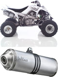 Auspuffendrohr Ohne Geräuschzulassung Lv-X Aluminium Endkappe Edelstahl - Leovince Kompatibel Mit Yamaha Yfm 700 R Raptor (2006-2012)