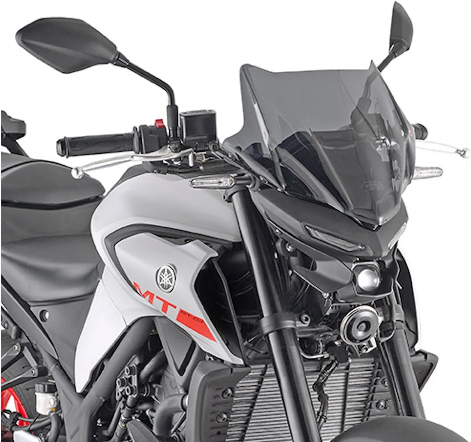 Windschild Getönt - Givi Kompatibel Mit Yamaha Mt-03 321 (2020-2024)