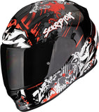 Integralhelm Für Motorrad Scorpion Exo Exo-491 Polycarbonate Schwarz Rot Spector Grösse Xxl