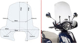 Transparent Wind-Screen - Givi Compatible With Kymco Like 50 - 125 - 150 (2017-2024)