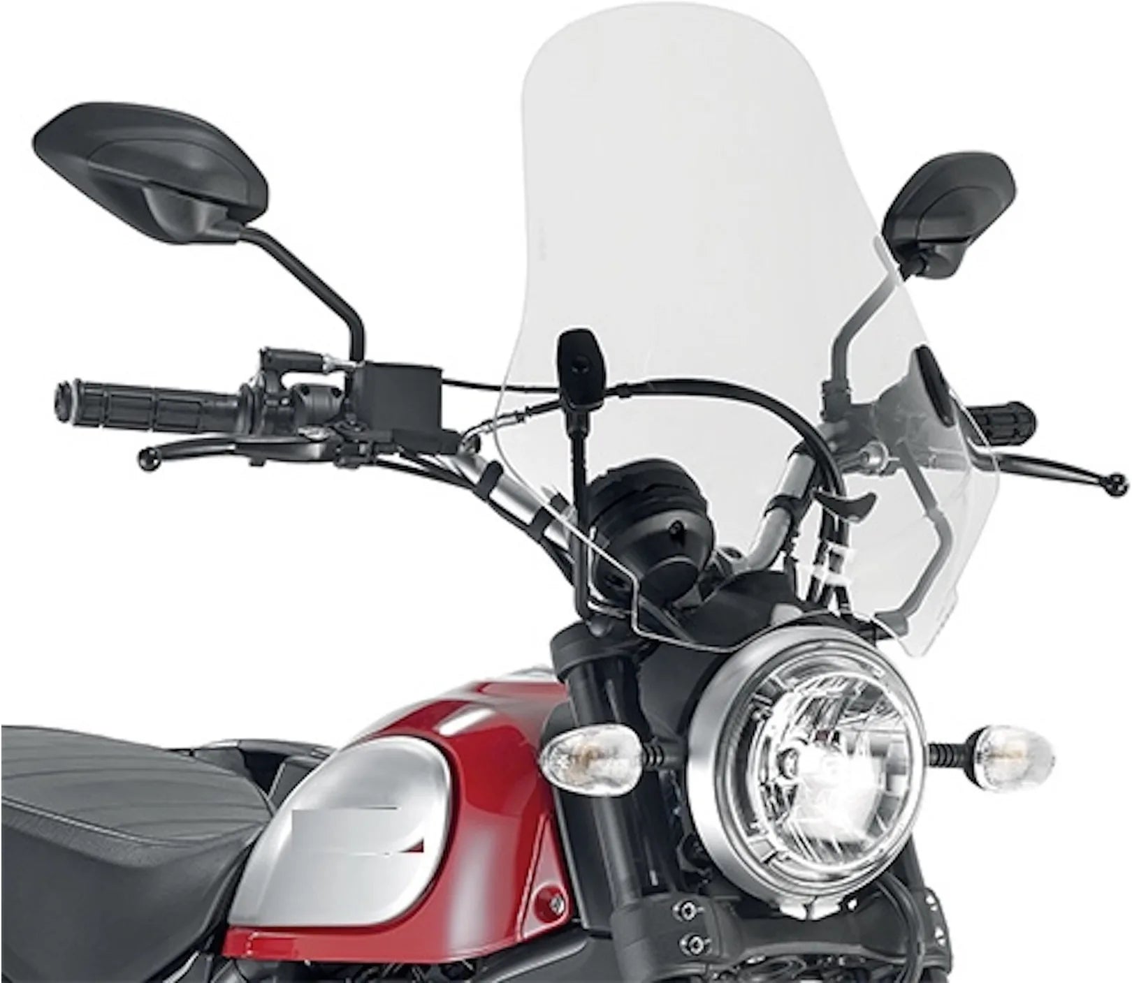 Windschild Transparent - Givi Kompatibel Mit Ducati Scrambler 400 (2016-2021)