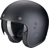 Urban Motorcycle Helmet Scorpion Exo Belfast Evo Ultra Tct Matt Pearl Black Solid Size M