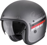 Urban-Helm Für Motorrad Scorpion Exo Belfast Evo Ultra Tct Mattsilber Rot Adonis Grösse L