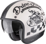 Urban-Helm Für Motorrad Scorpion Exo Belfast Evo Ultra Tct Mattcreme Schwarz Drive Fast Grösse L