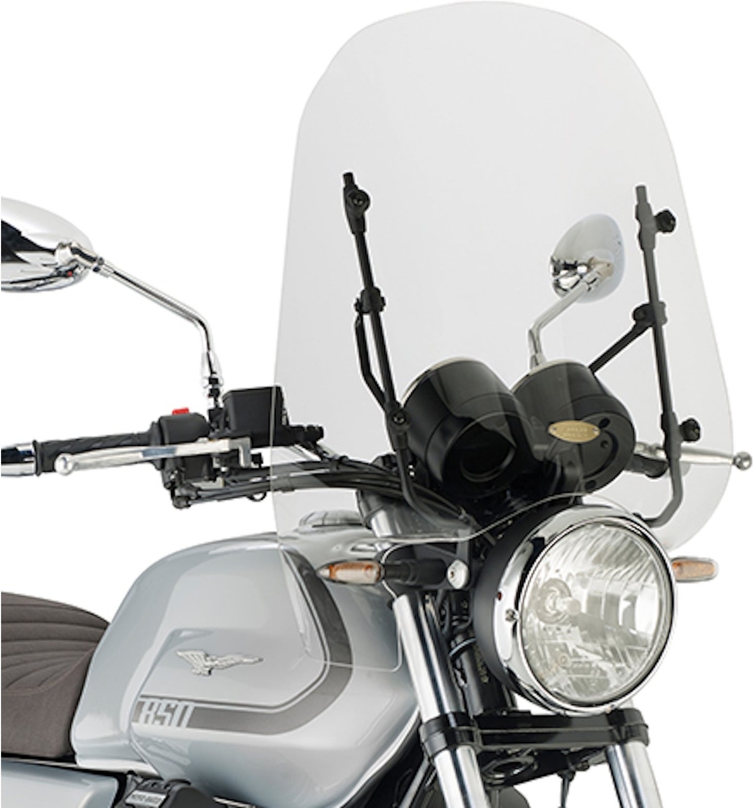 Transparent Wind-Screen - Givi Compatible With Moto Guzzi V7 850 Stone - Special (2021-2024)