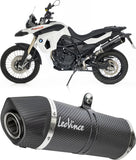 Auspuffendrohr Ohne Geräuschzulassung Lv One Evo Carbon Fiber Endkappe Carbon Fiber - Leovince Kompatibel Mit Bmw F 700 Gs (2013-2016)