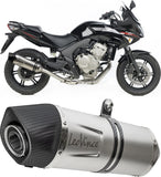 Auspuffendrohr Ohne Geräuschzulassung Lv One Evo Edelstahl Endkappe Carbon Fiber - Leovince Kompatibel Mit Aprilia Srv 850 (2012-2016)