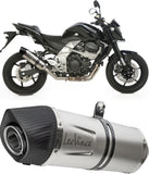 Exhaust Tip Without Sound Certification Lv-10 Steel Full Black Steel Black End Cap - Leovince Compatible With Husqvarna Svartpilen 125 (2021-2023)
