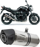 Auspuffendrohr Ohne Geräuschzulassung Lv One Evo Edelstahl Endkappe Carbon Fiber - Leovince Kompatibel Mit Suzuki Gsf 650 Bandit - S (2007-2015)
