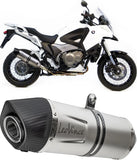 Auspuffendrohr Ohne Geräuschzulassung Lv One Evo Edelstahl Endkappe Carbon Fiber - Leovince Kompatibel Mit Honda Vfr 1200 X Crosstourer (2012-2015)