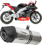 Exhaust Tip Without Sound Certification Lv Corsa Steel Black Stainless Steel End Cap - Leovince Compatible With Aprilia Rsv4 1100 Factory (2021-2024)