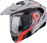 Integralhelm Für Motorrad Scorpion Exo Adx-2 Polycarbonate Grau Rot Kamps Grösse Xxl