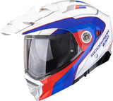 Integralhelm Für Motorrad Scorpion Exo Adx-2 Polycarbonate Weiß Rot Blau Kamps Grösse L