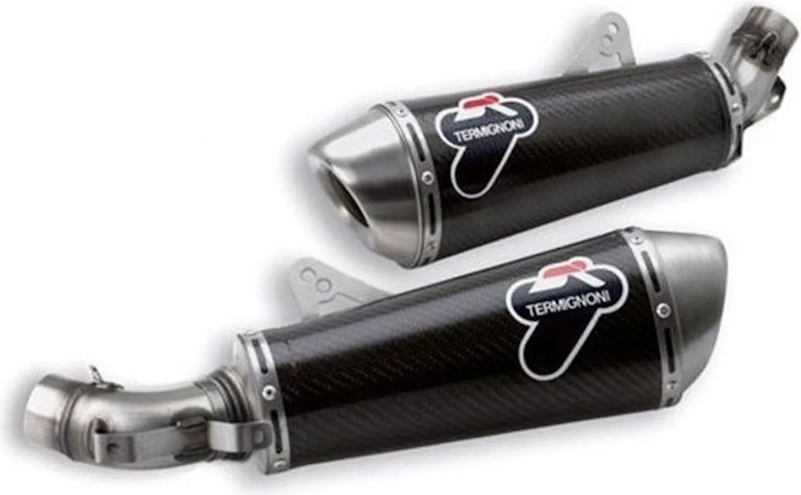 Auspuffendrohr Ohne Geräuschzulassung Carbon - Termignoni Kompatibel Mit Ducati Monster 696 - 796 - 1100