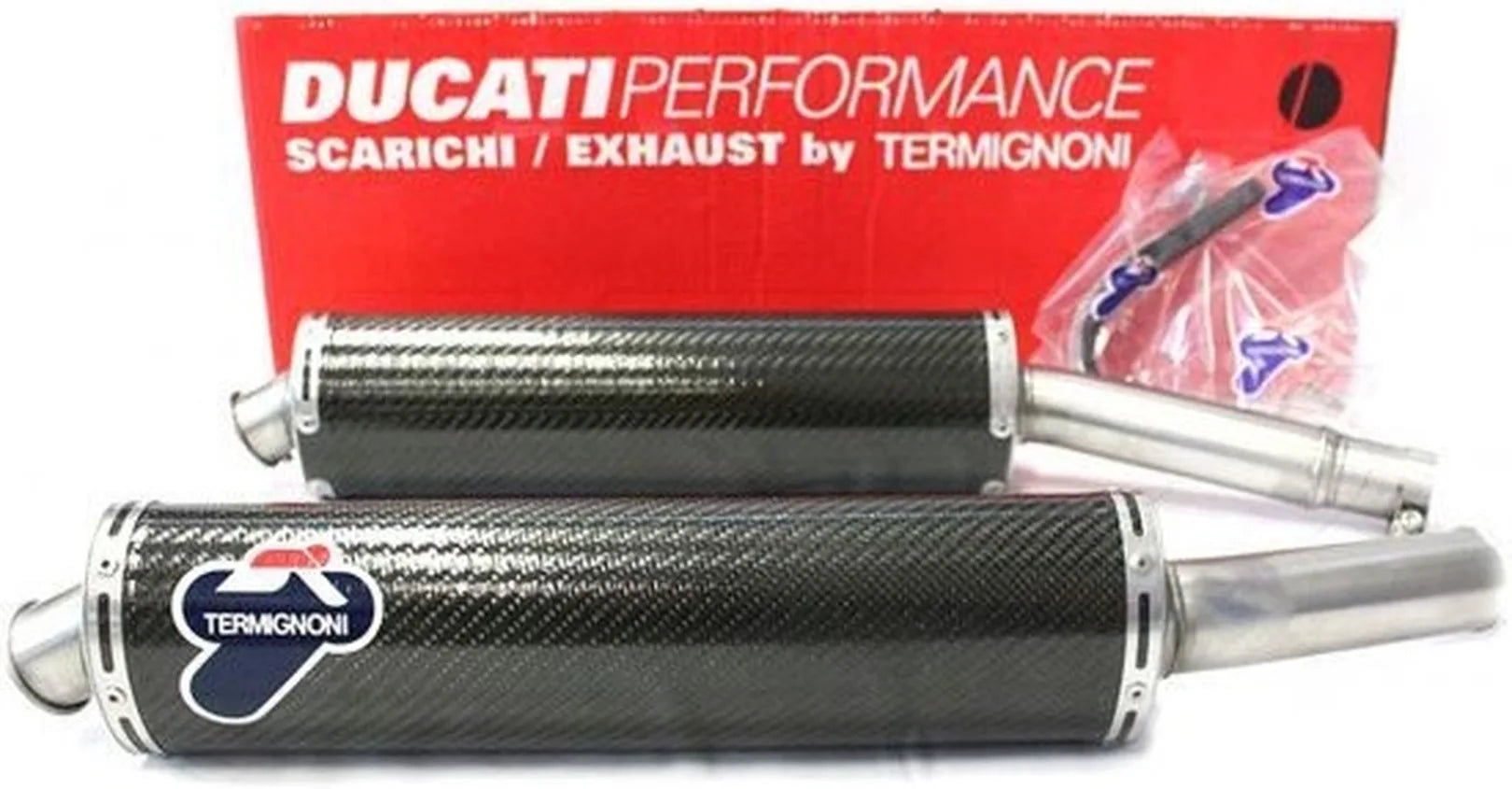 Doppelauspuffanlage Ohne Geräuschzulassung Carbon - Termignoni Kompatibel Mit Ducati Supersport 900