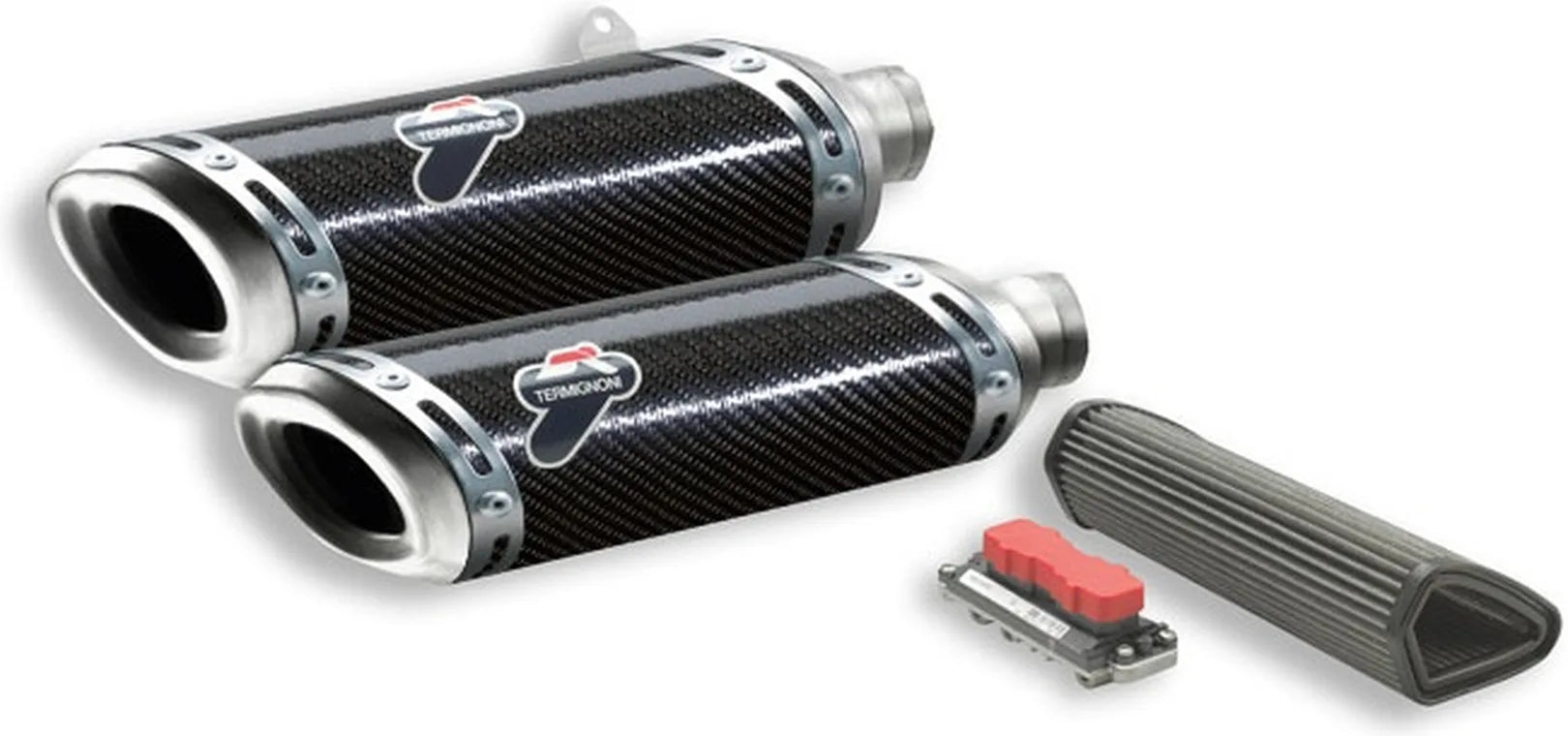 Doppelauspuffanlage Ohne Geräuschzulassung Carbon - Termignoni Kompatibel Mit Ducati Streetfighter 1098