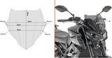 Windschild Getönt - Givi Kompatibel Mit Yamaha Mt-09 (2017-2020)