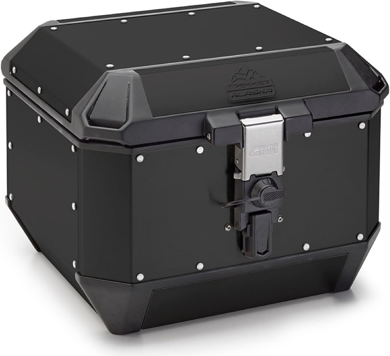 Monokey Trekker Alaska Black Aluminium Top Case - 44 Lt Trekker Alaska Aluminium - Givi Compatible With Sym Adx Tg 400 (2025)