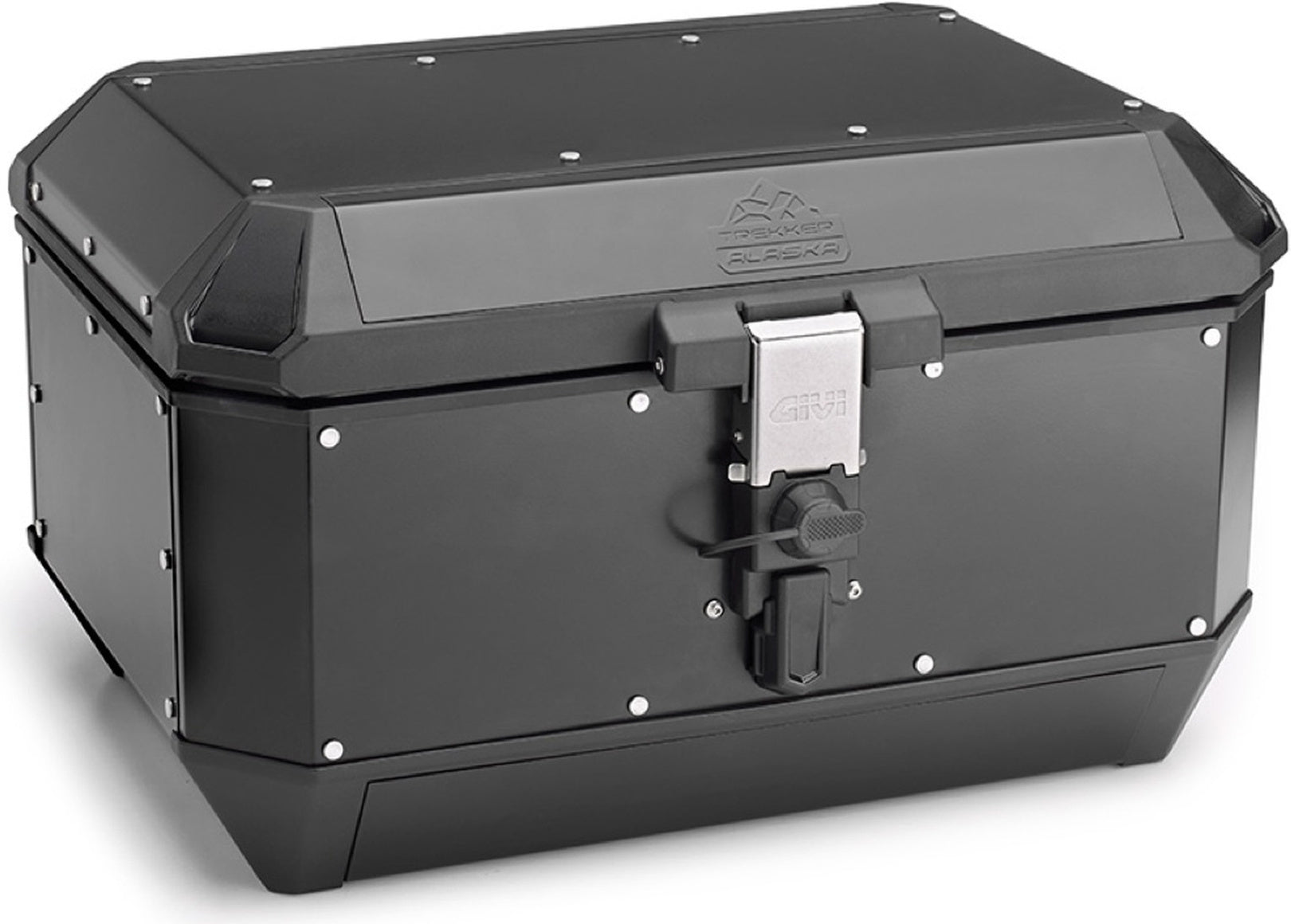 Monokey Trekker Alaska Black Aluminium Top Case - 56 Lt Trekker Alaska Aluminium - Givi Compatible With Sym Adx Tg 400 (2025)
