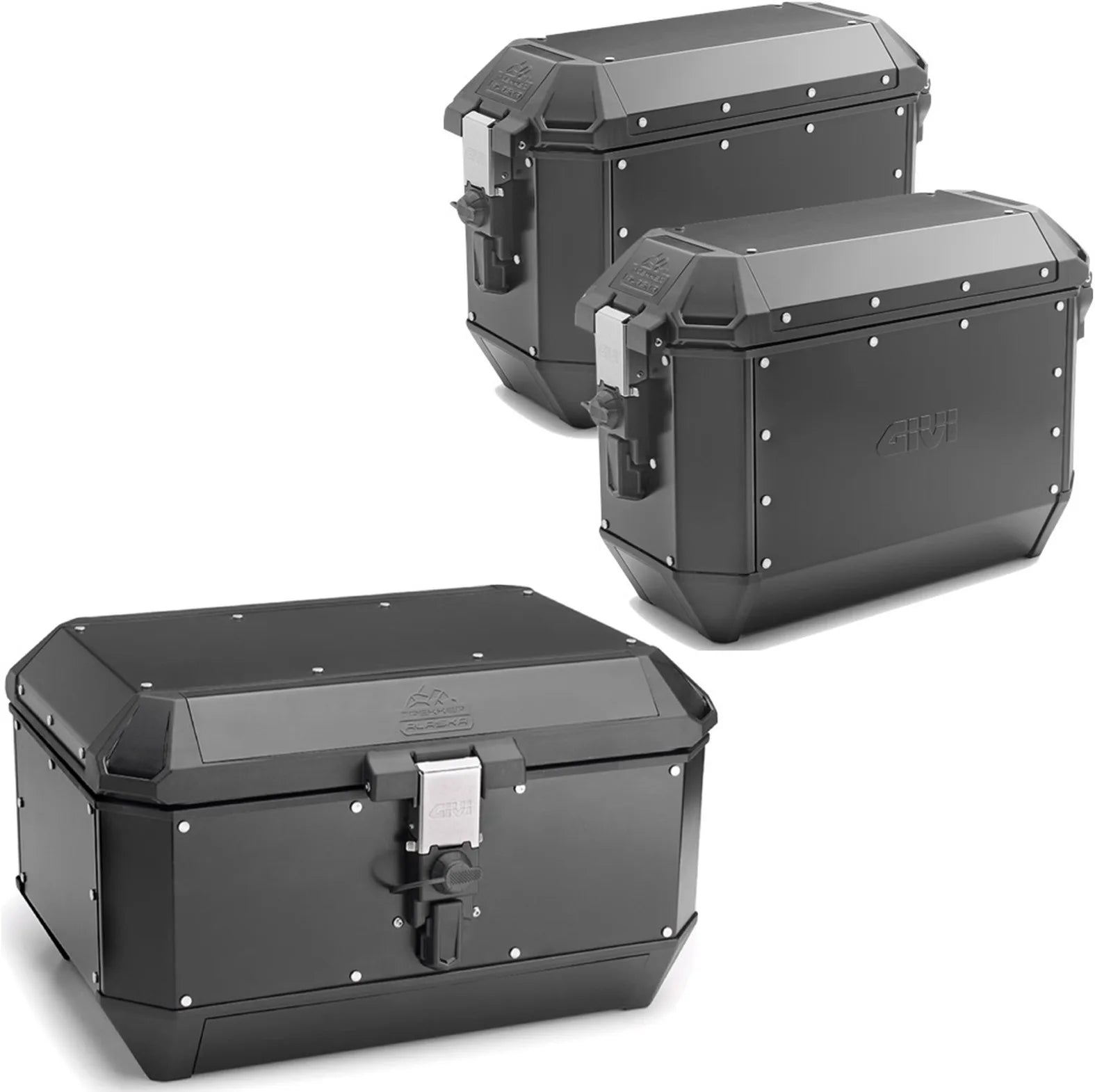 Topcase + Seitenkoffer Trekker Alaska Aluminium Schwarz 128 Lt Trekker Alaska Aluminium - Givi Kompatibel Mit Benelli Trk 702 X (2023-2024)