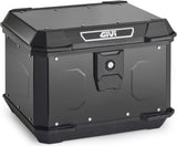 Monolock Alpina Black Aluminium Top Case - 44 Lt Alpina Aluminium - Givi Compatible With Kymco Dink 125 - 150 R Tunnel (2023-2024)