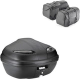 Top Case K47Nt + Side-Bags Kmlw01 + Side-Case Holder - Kappa Moto Compatible With Suzuki Gsr 600 (2006-2011)