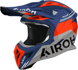 Offroad-Helm Für Motorrad Airoh Aviator Ace 2 - Av22F18 Composite Carbon Glanzblau Fury Grösse M