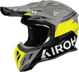 Offroad-Helm Für Motorrad Airoh Aviator Ace 2 - Av22F31 Composite Carbon Glanzgelb Fury Grösse Xl