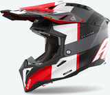 Offroad-Helm Für Motorrad Airoh Aviator 3 - Av3M16 Hpc Carbon Grau Rot Matt Monarch Grösse Xxl