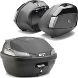 Topcase + Seitenkoffer Blade Schwarz Tech 107 Lt Blade Technopolymer - Givi Kompatibel Mit Moto Guzzi V 100 Mandello 1000 (2022-2024)