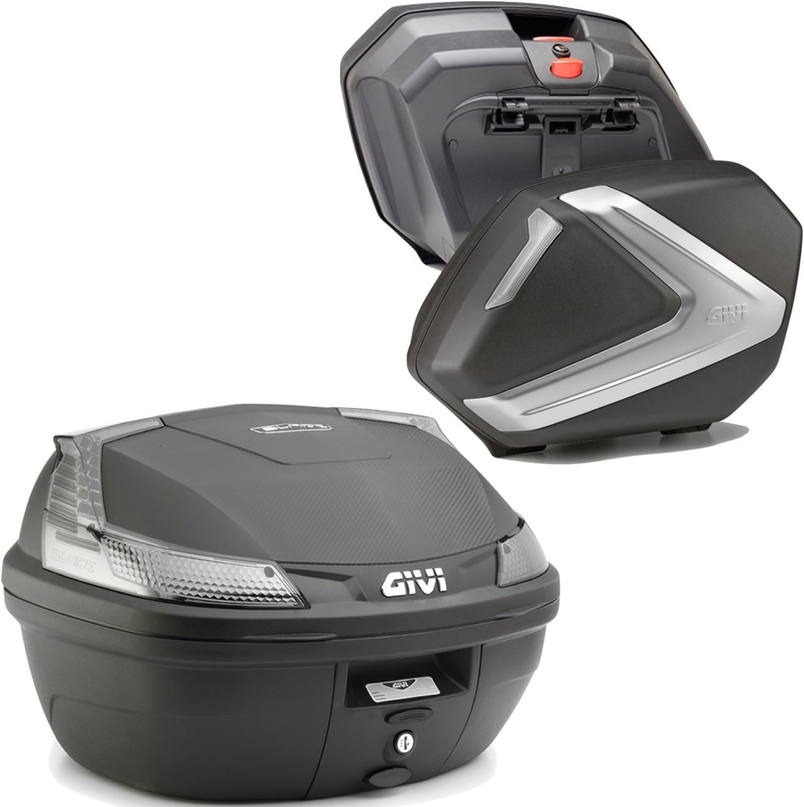Blade Silver Tech Top Case + Side Cases - 111 Lt Blade Technopolymer - Givi Compatible With Kawasaki Versys 650 (2022-2024)