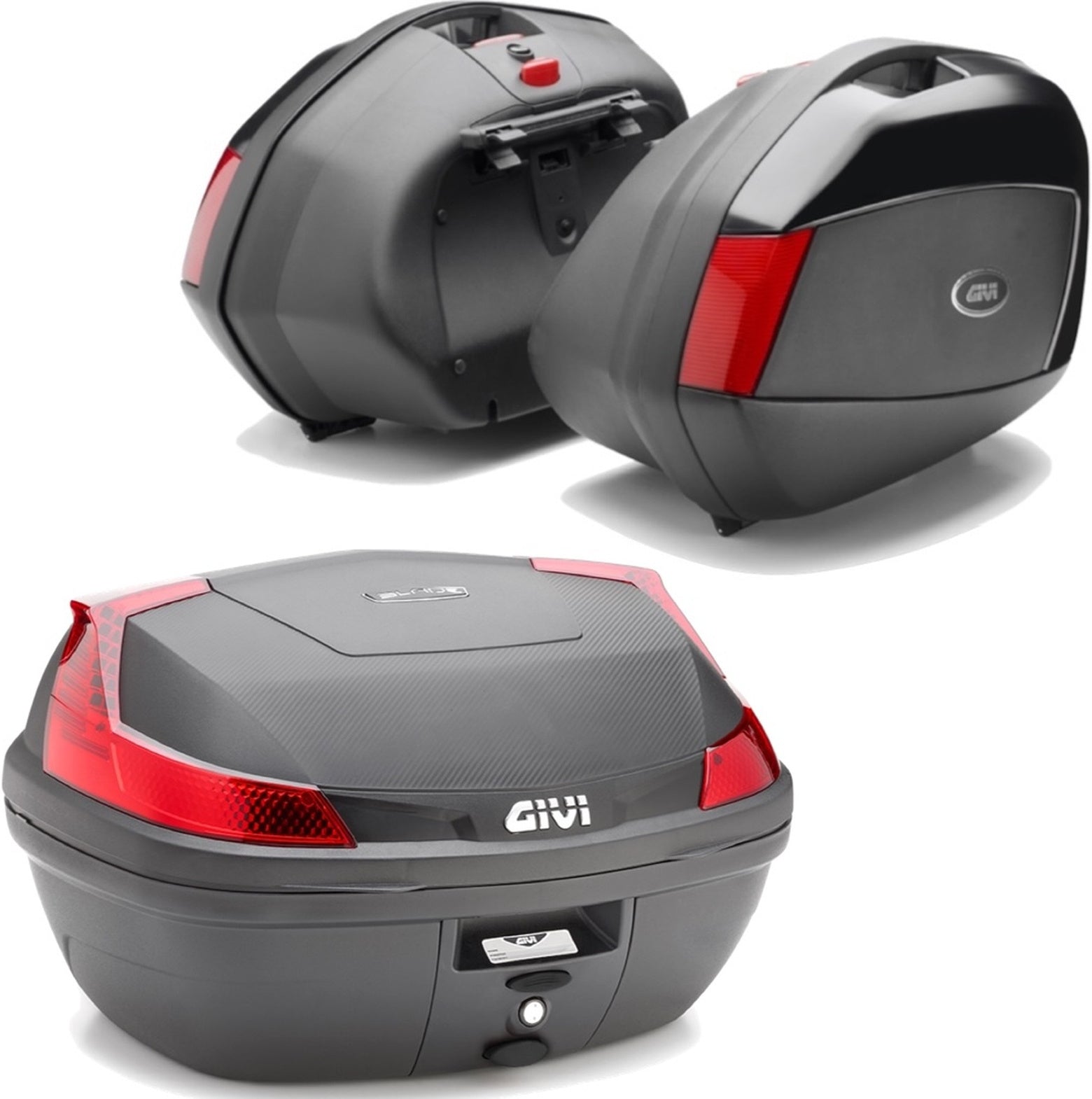 Blade Black Top Case + Side Cases - 117 Lt Blade Technopolymer - Givi Compatible With Kawasaki Versys 650 (2015-2021)
